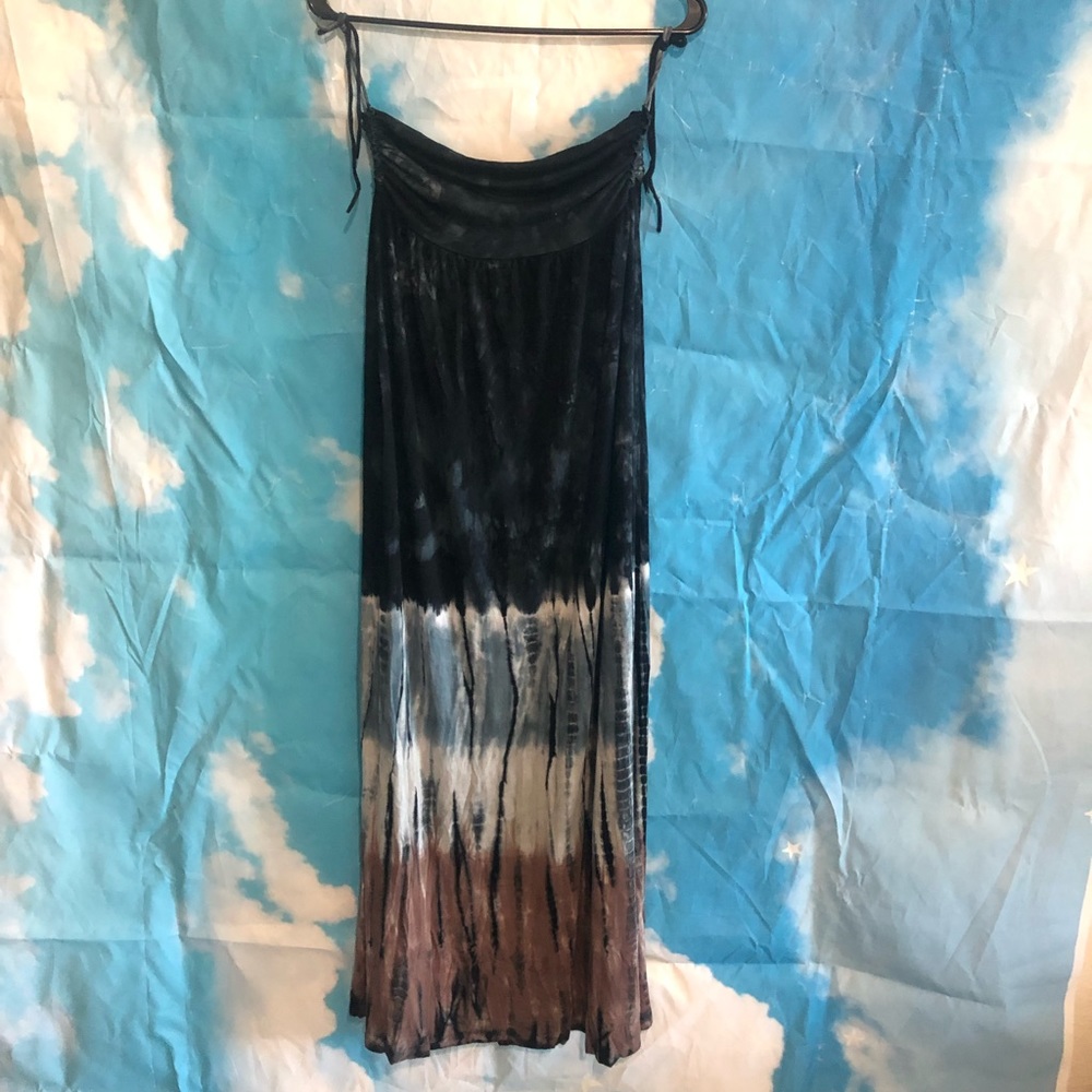 Tye dye strapless dress or long skirt